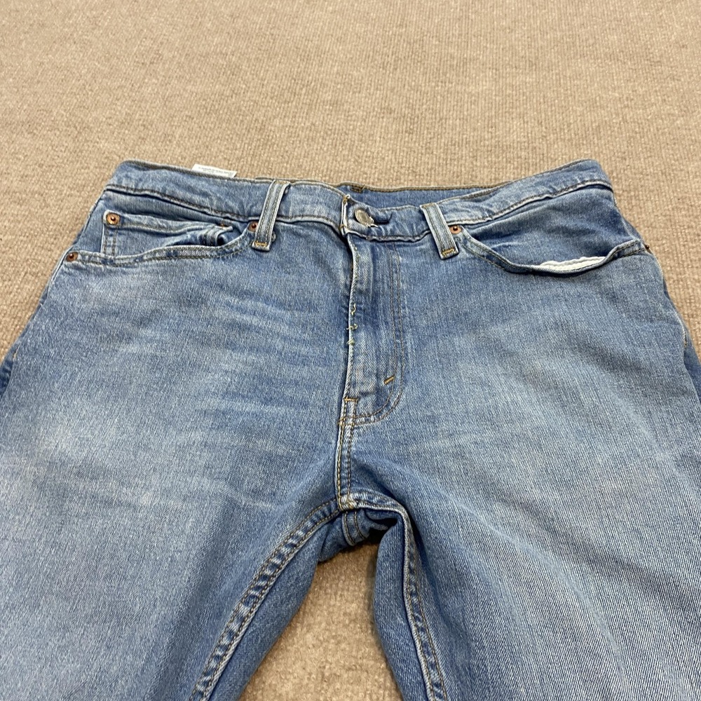 Levis 512 Jeans Mens 34x32 Blue Medium Wash Slim Tapered Stretch Denim Pants - Picture 2 of 13